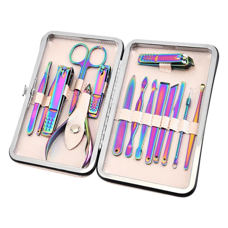 Preise 15 stücke Edelstahl Maniküre Werkzeuge Set Nägel Clipper Schere Professional Pediküre Tool Kit Häutchen Pusher Nail art Pflege Werkzeug