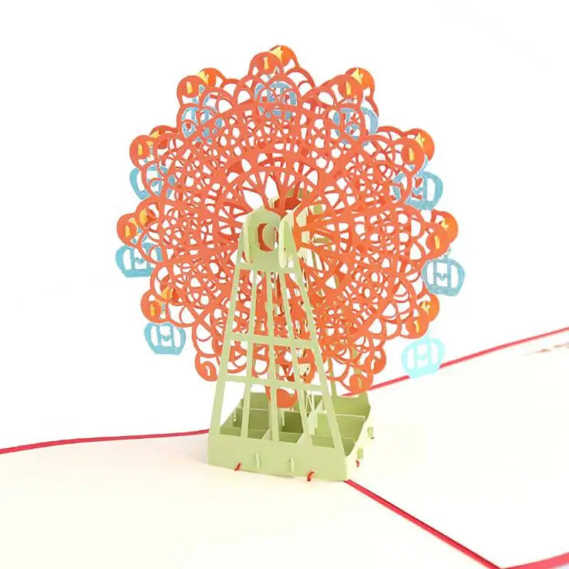  Valentine's Day 3D Pop up Holiday Card Invitation Greeting Card Multi-designs Paper Sculpture Carto - 4000144296686