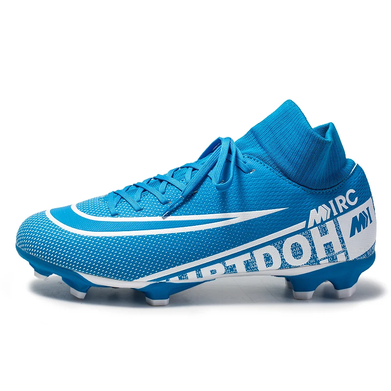 Футбольные бутсы, обувь для мужчин, Футбольные Детские домашние кроссовки с шипами, оригинальные удобные футбольные бутсы с дерном, кроссовки, мужская футбольная обувь - Цвет: 8508Blue