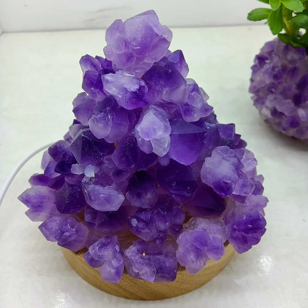 

Кварцевый Ночной светильник, натуральный фотографический кластер, настольная лампа с драгоценным камнем, лечебный образец для медитации, домашний декор