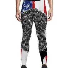 Ретро Американский Флаг африканские женские брюки мужские влагоотводящие не просвечивающие на День Благодарения с высокой талией Стрейчевые подходят до колен F