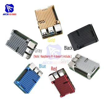 

diymore Raspberry Pi 4 Model B Aluminum Alloy Protective Case Enclosure Case Heatsink Pillar with Screwdriver Screws Sticker