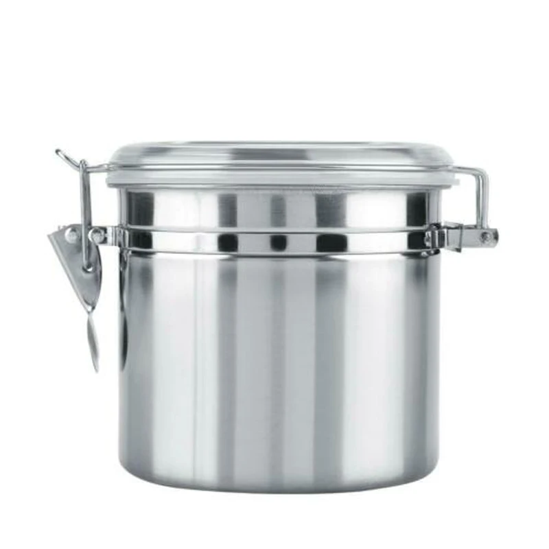 

Stainless Steel Airtight Sealed Canister Coffee Bean Sugar Tea Storage Container New Arrivals