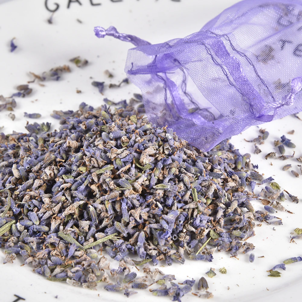 15Pcs Lavender Scented Sachets Bag Organza Bags Dried Flower Sachet Flower Buds Bags Aromatherapy Car Room Air Refreshing Sachet