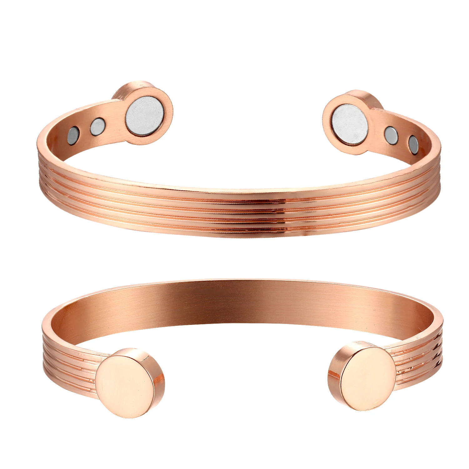 Men Pure Copper Bracelet Health Energy Germanium Magnetic Bracelet Vintage  Hologram Chain Link Bracelets for Women