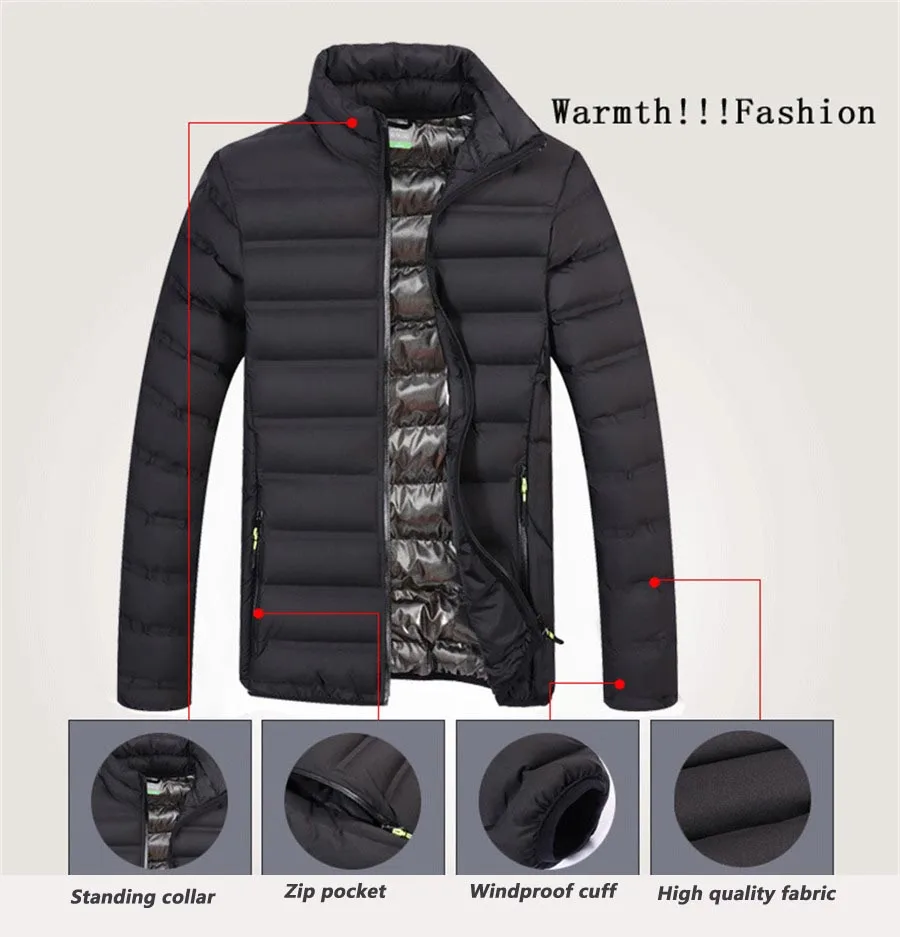 

New Autumn Winter White Duck Downs Jacket Men Ultralight Portable Parkas Coat Casual Warm Windproof Jacket Male Outwear 3XL 4XL