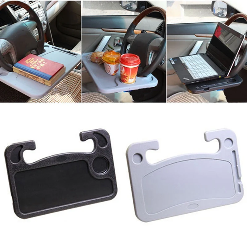 Car Desk Coffee Holder Laptop Computer Table Steering Wheel