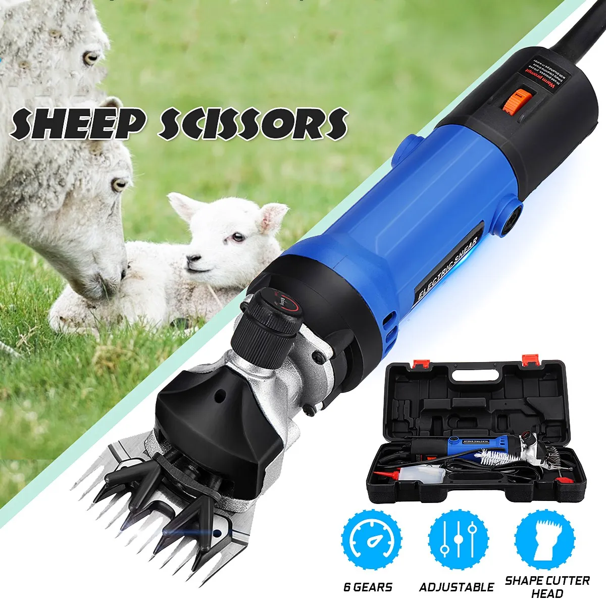1300W 110V Electric Shear Shearing Clipper Animal Sheep Goat Pet Farm Machine US 