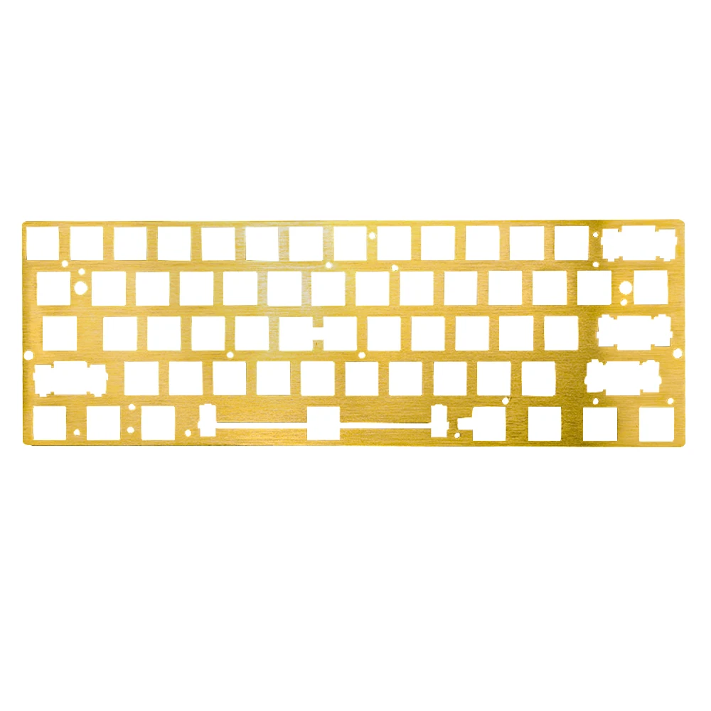 

GK61 GK64 Mechanical Keyboard CNC Brass Drawing Concurrence Positioning Plate Support ANSI For GH60 60% Keyboard DIY