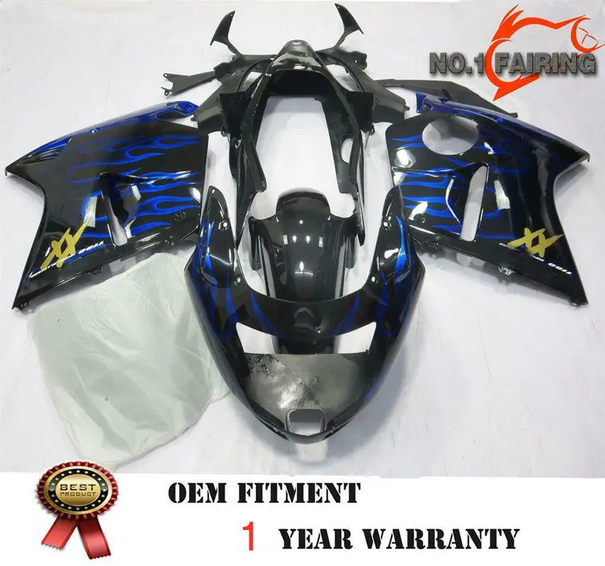 ZXMT для Honda CBR1100XX 1997-2007 ABS пластиковая краска ed Un краска ed красный синий пламя обтекатель кузова Комплект УФ свет закрепитель для гель-лака Горячий - Цвет: Синий
