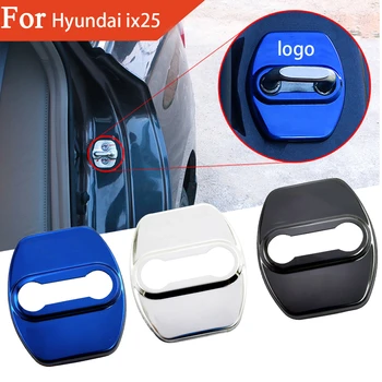 

Car Door Lock Cover Stainless Steel Protect Buckle Latch Stop Anti Rust Car Accessories Interior For Hyundai Ix25 Car Sticker