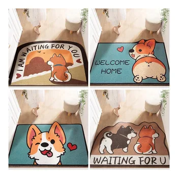 

Anti-Slip Animal Kitchen/Door Mat PVC Entrance Rubbing Rug Nordic Minimalist Dust Carpet