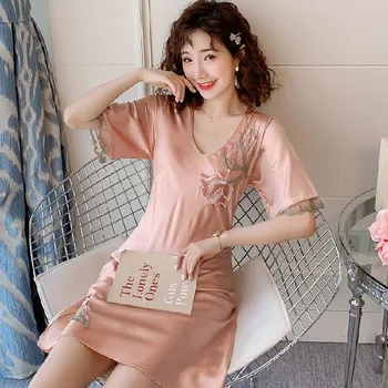 

Chemise Femme Women Sexy Night Summer Dress Pijama Roupa Feminina Gecelik Babydoll Lingerie Sleepwear Nuisette Robe Short Solid