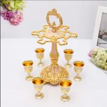 Европейские 6/12 стаканчиков в наборе, металлические стаканчики wiskey, графин для виски, барный набор для домашнего бара, Самогонный набор, аксессуары, Барное Оборудование JB006