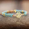 New Charm Bracelets Semi precious Stone Gold Tone Reiki Symbol Bracelets Yoga Friendship Lover Bracelet ► Photo 2/6