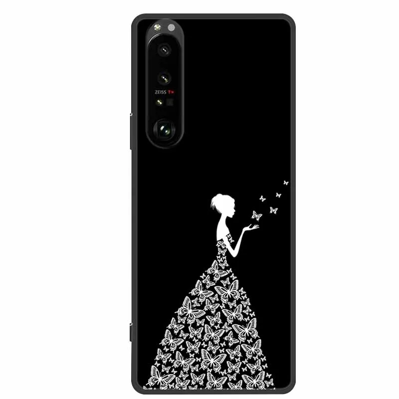 Black Silicone Soft Back Cover Case, Slim Protective Phone Case