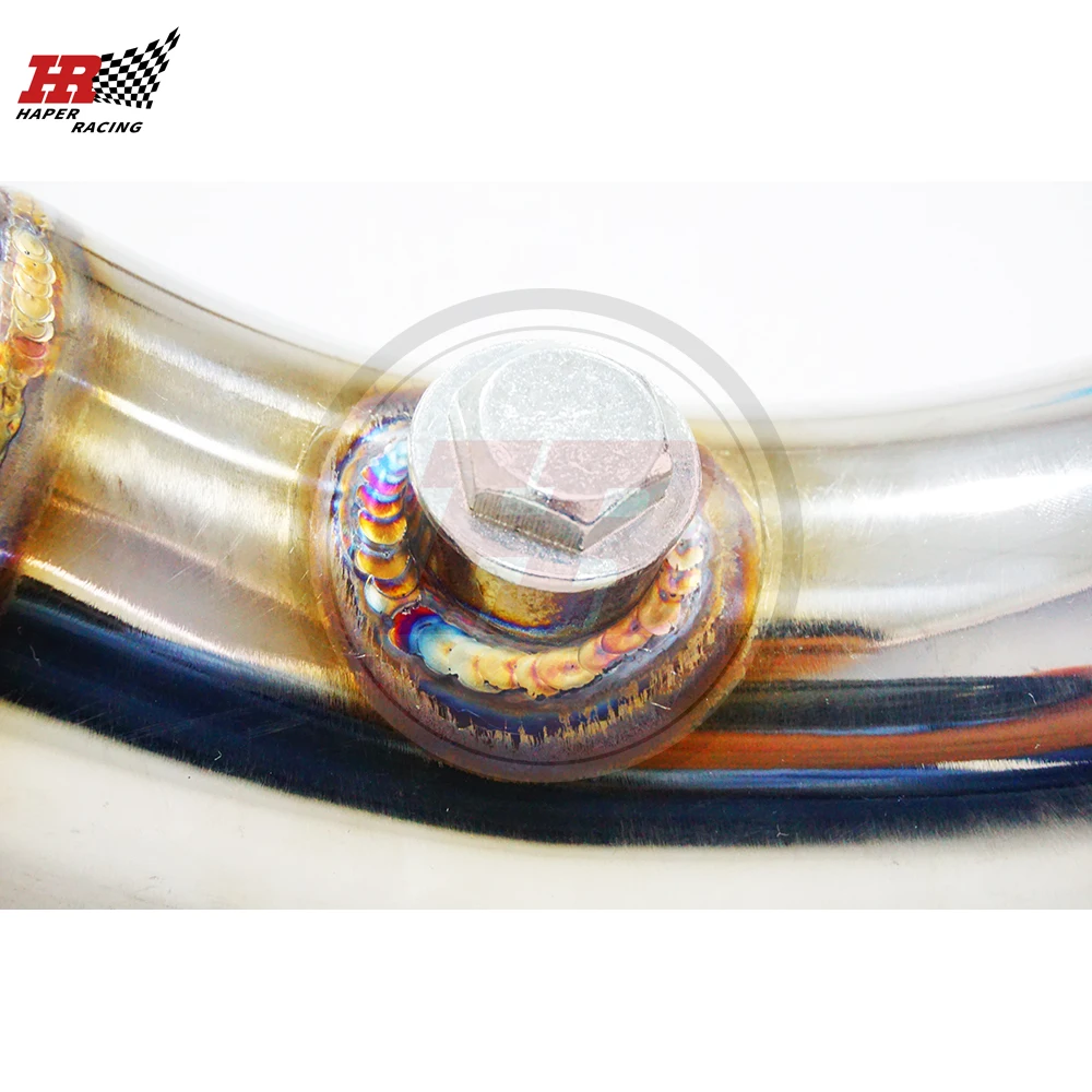HP RACING 3 0 ''SS304 безкоточная труба для MQB MK7 MK7.5 G olf R A3 Quatt ro S3 8V 8S TT TTS 2 TFSI 2014