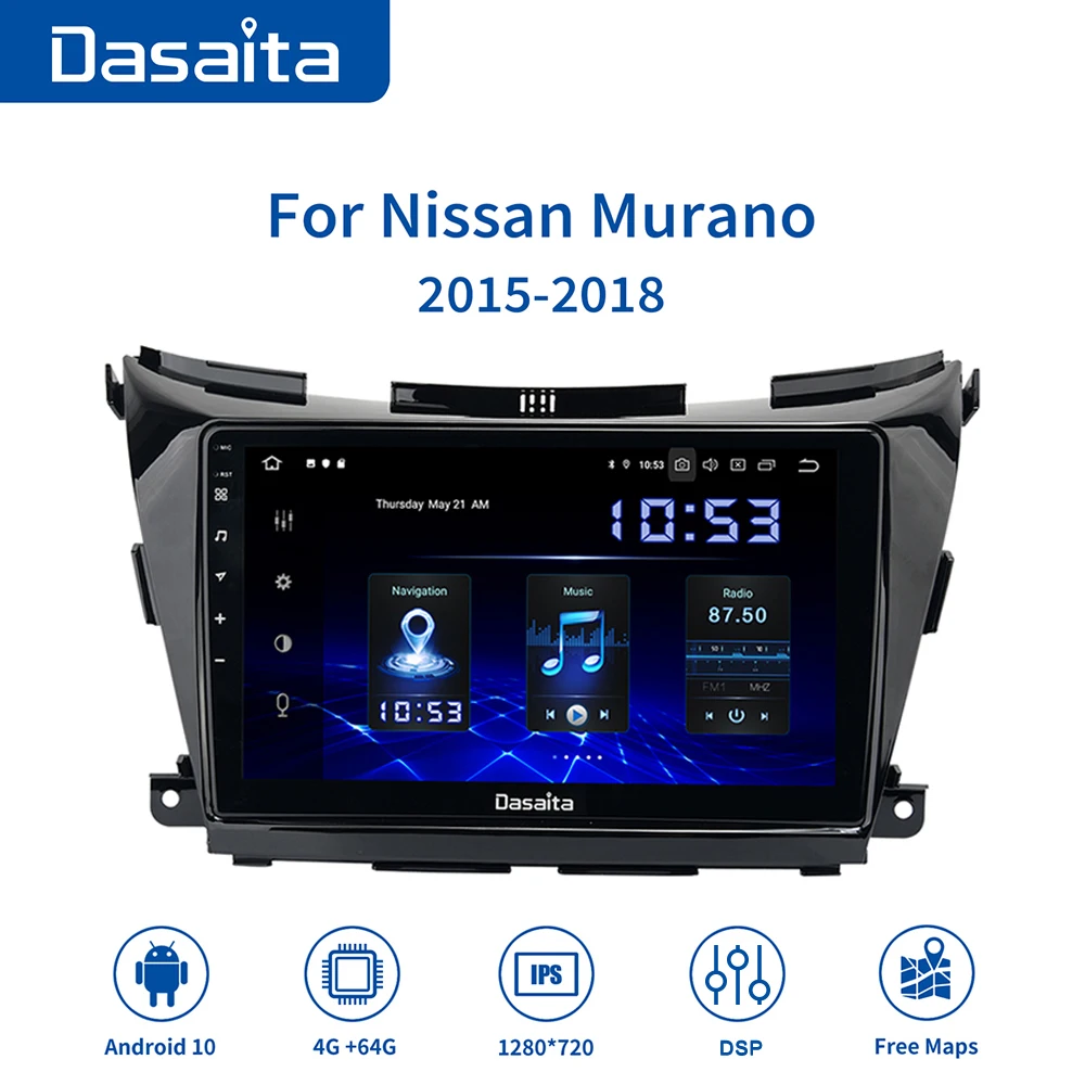 Автомагнитола Dasaita для Nissan Murano Z52 10 2 дюйма 1 Din GPS DSP Carplay Wi-Fi IPS Android | Автомобили и