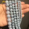 Natural Stone Light Blue Jades Round Loose Spacer Beads For Jewelry Making DIY Bracelet Necklace Accessories 4 6 8 10 12mm 15'' ► Photo 3/6