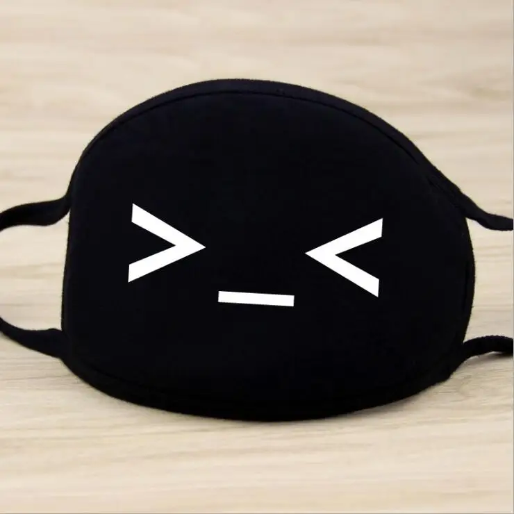 24 Новая мода унисекс мультфильм шаблон черная Тканевая маска для лица милый 3D печать половина для лица, с изображением губ маски для велоспорта на открытом воздухе - Цвет: 24