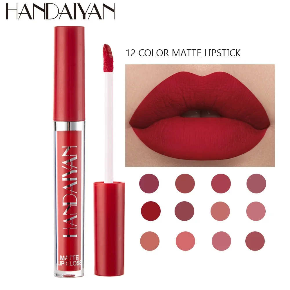 

Sexy Matte Lip Gloss Lipstick Waterproof Long Lasting Natural Non-stick Cup Matte Lipsticks Lips Tint Beauty Makeup Cosmetics