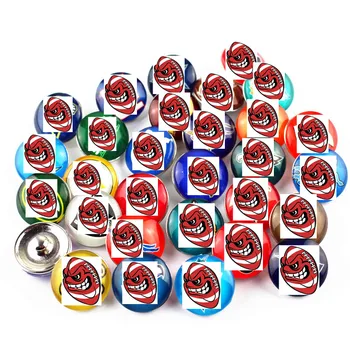 

Mixs 32pcs/lot Sports Football Team Snap Buttons Glass Snap Charms Fit 18mm DIY Ginger Snap Bracelet Replaceable Button Jewelry