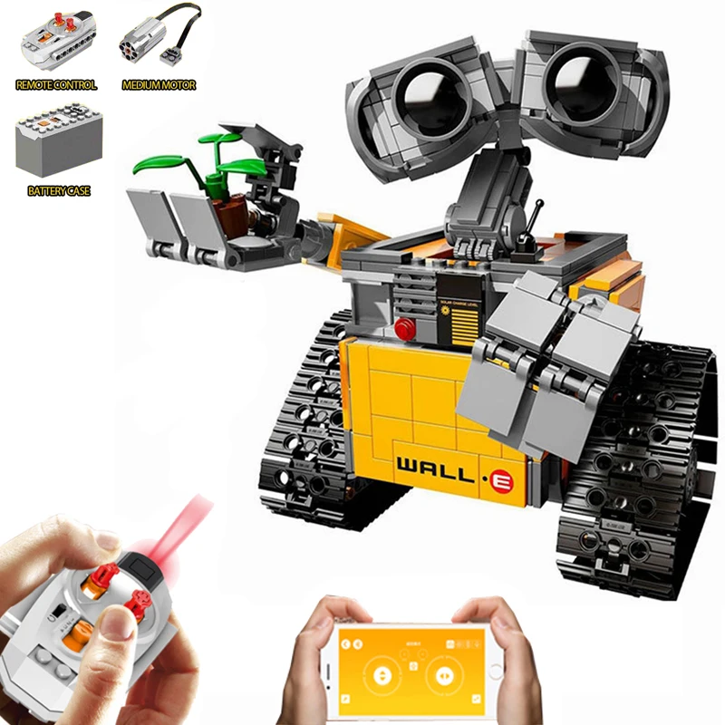 Legoing Technic Motor For WALL E Robot Compatible Legoings Creator Robots Electric Remote Control Building Blocks Kid Toys Gifts