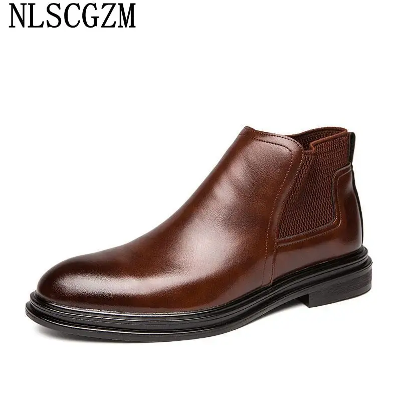 

Кожаные ботинки для мужчин, мужская обувь на платформе, мужские ботильоны для мужчин 2024, мотоциклетная обувь, мужские ботинки челси, мужские ботинки