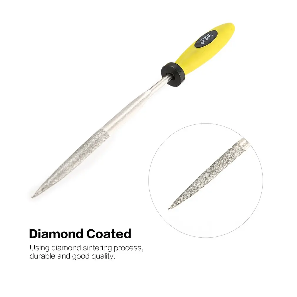 SHE.K 6PCS Diamond Needle File Set Metal Glass Stone Jewelry Mini Precision Woodworking Craft Carving Knife Assorted Rasp