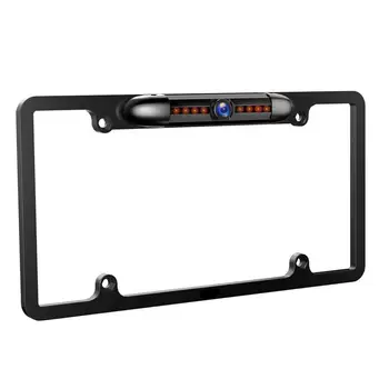 

New Arrival Car Rear View Backup Camera 8 IR Night Plate Frame Plate License License CMOS Vision Frame Holder Black US F4A6