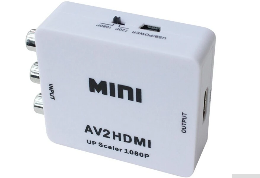 RCA to HDMI AV 1080P AV2HDMI Mini Converte Signal Converter for TV VHS VCR DVD Records Chipsets Shown | Электроника