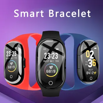 

0.96TFT Color Screen 2 In 1 Smart Watch With Bluetooth Earphone Heart Rate Monitor Smart Bracelet Long Standby Sport Watch