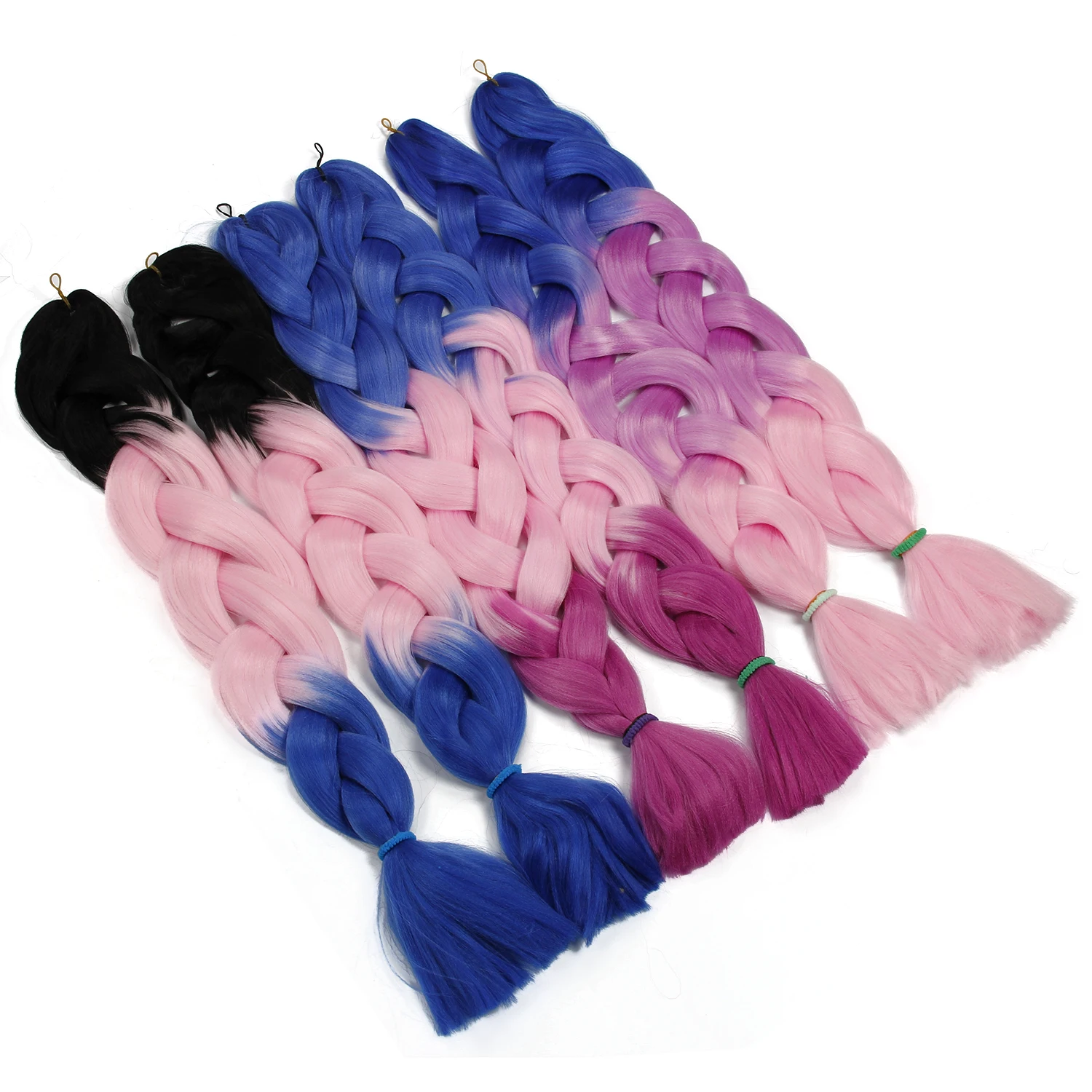 YxCheris Synthetic Crochet Hair 82 Inches 165g Black Brown Pink Long Jumbo Braids Xpression Ombre Braiding Hair Wholesale