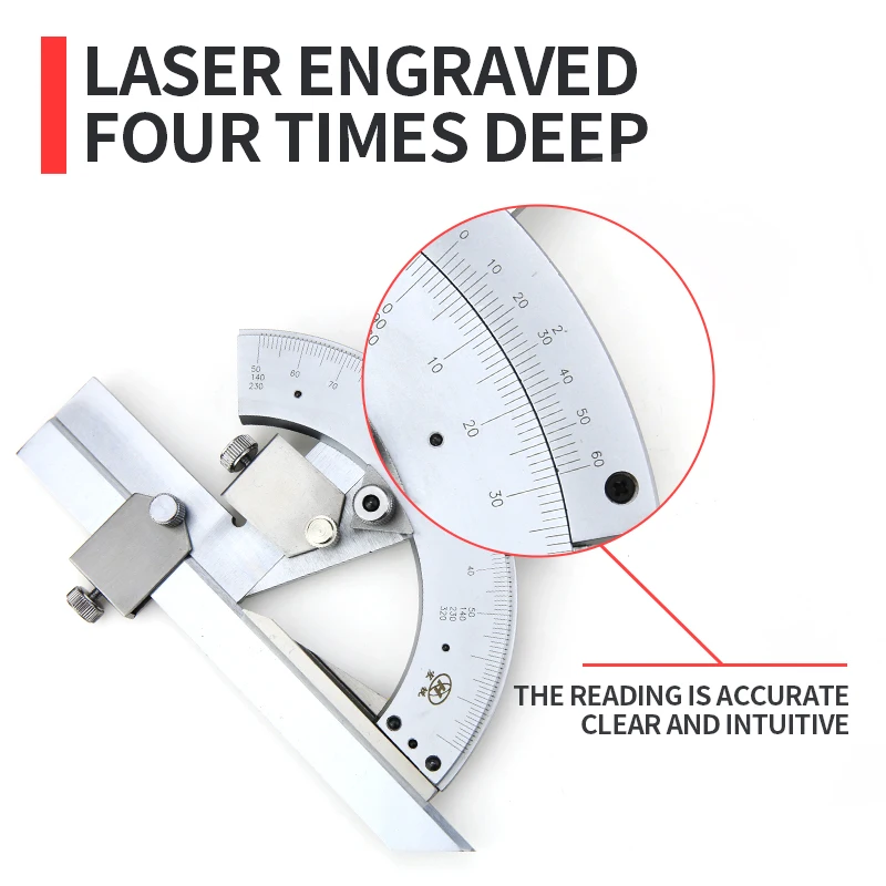 고정밀 범용 각도 눈금자 320 학위 탄소강 각도기 각도 눈금자 목공 측정 각도 도구 게이지