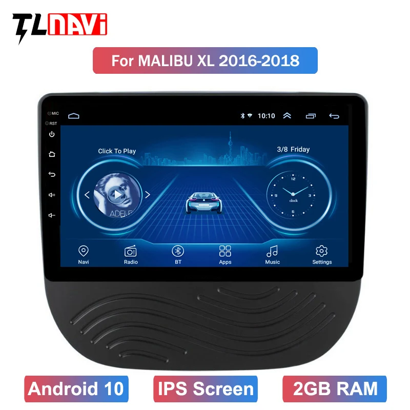 9 дюймов IPS Android 10 радио GPS навигационная система для 2016 2017 2018 Malibu XL