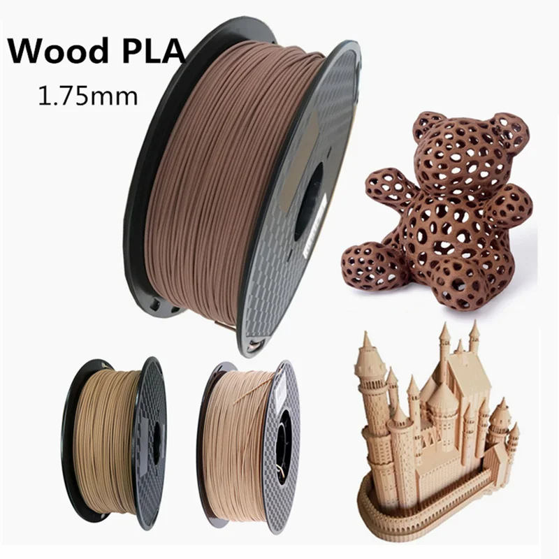 Filamentos de Madeira da Impressora Materiais de Impressão de Madeira do Efeito 3d do Filamento 1.75mm do Pla Não-tóxico Sublimação Fornece 3d 500g - 250g 1kg - Imagem 2