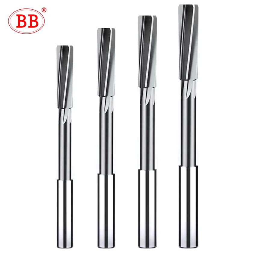 HSS Reamer BB Machining Tool Spiral Flute Cobalt Cutting H7 Shank Diameter 2mm-16mm for Metal Steel Aluminum Hole Drill