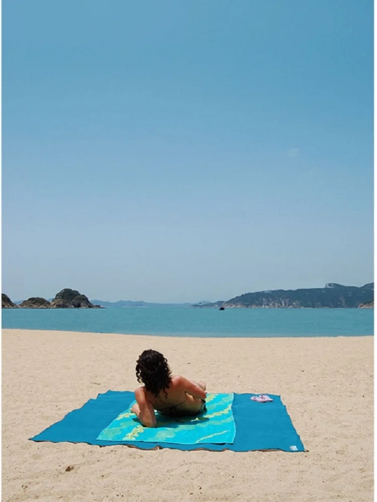 Sandfreie Strandmatte Als Große Stranddecke Für Den Sommer_voghion.com