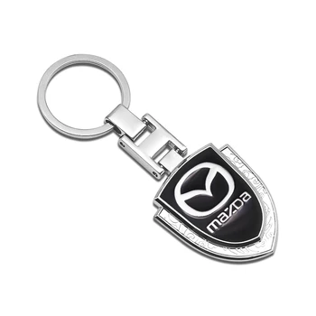

1PC 3D Car Logo Keychain Metal alloy Key Rings Car Styling For Mazda Axela 2 3 MS 6 CX-5 CX-4 CX3 CX5 Axela demio Carbon Fiber