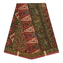 Miss L Рождество Ткань 6 ярдов/шт настоящий воск печати хлопок HL19S111622