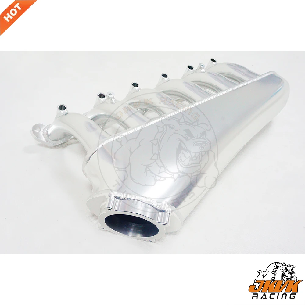 JKVK RACING 90mm N52 B30 3.0L 빌렛 알루미늄 흡기 매니 폴드 전면 레일 어셈블리 (연료 레일 키트 포함) 2004-2013 525xi z4 x1 x3