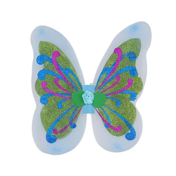 

Girls Glitter Green Butterfly Fairy Wing Wedding Party Fancy Dress Accessories