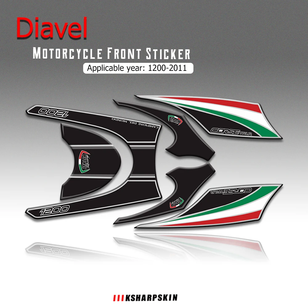 

Новые 3D гелевые аксессуары для мотоциклов Ducati Diavel 1200 2011, передняя обтекательная деталь, 3D наклейки