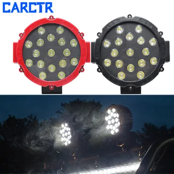 

51W Work Light Led Bar for Truck Offroad ATV 4X4 4WD Spotlight 12V 24V Car SUV ATV 17 Beams 7inch LED Light Headliht Fog Lights
