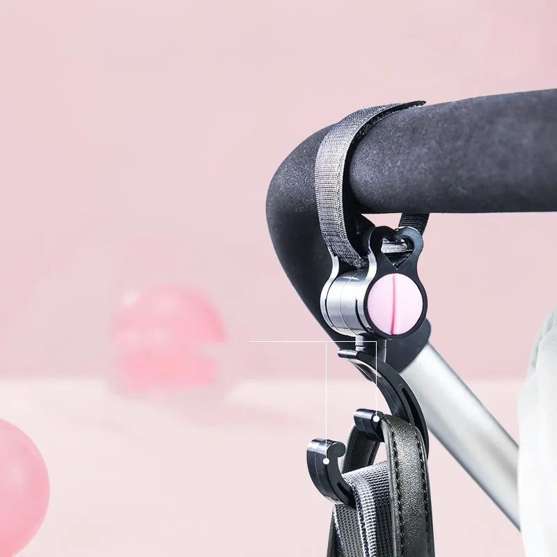 2pcs/ Baby Hanger Baby Bag Stroller Hooks Pram Rotate 360 Degree Cart Hook Accessories AXP003