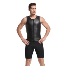 2 мм неопреновый гладкий кожаный жилет гидрокостюма на молнии передний верх для дайвинга, серфинга, плавания, рыбалки, костюм для водных видов спорта для мужчин и взрослых