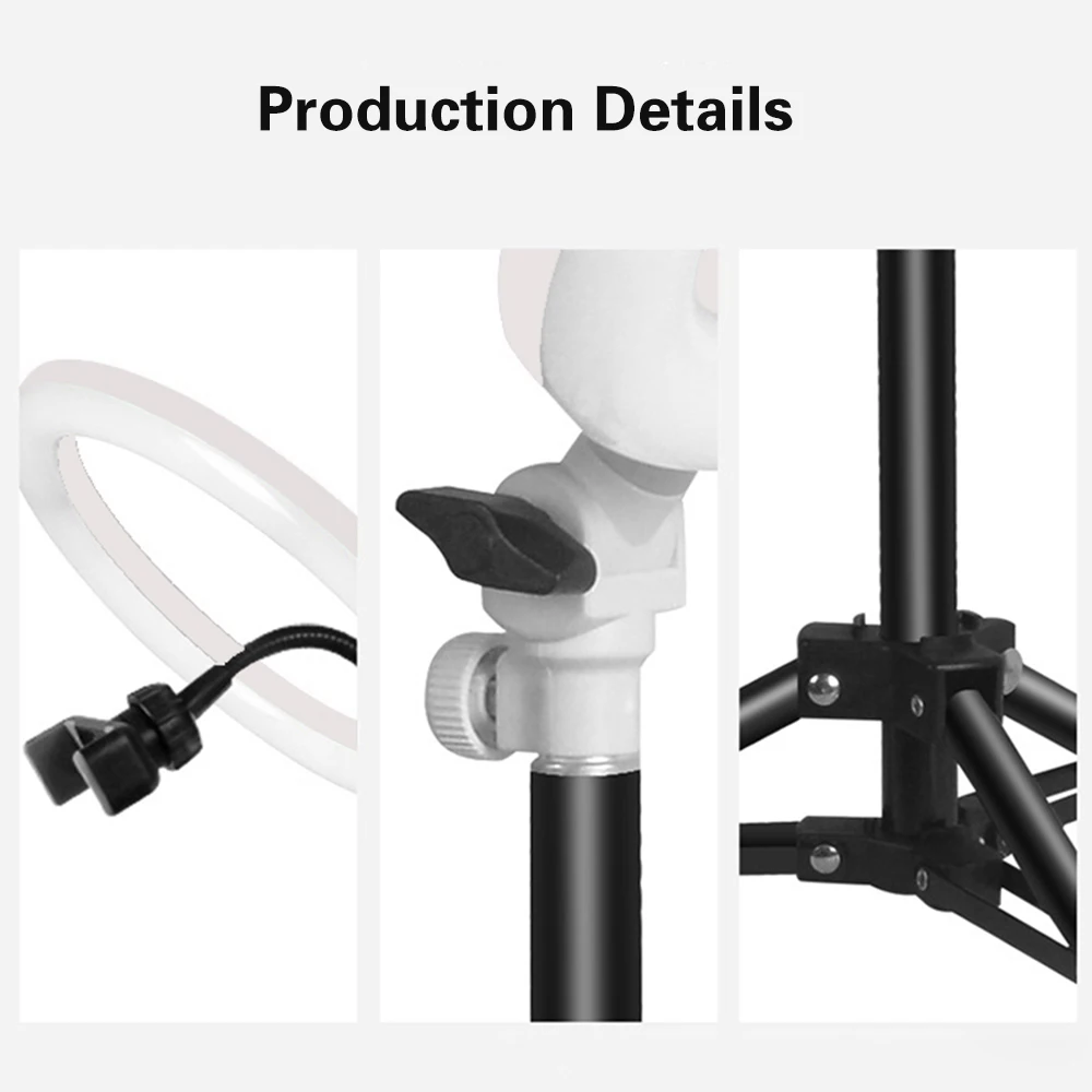 10" LED Ring Light for Makeup Mirror Fill Light Dimmable Lamp Studio Photo Phone Video Live Photography Selfie Light USB Cable