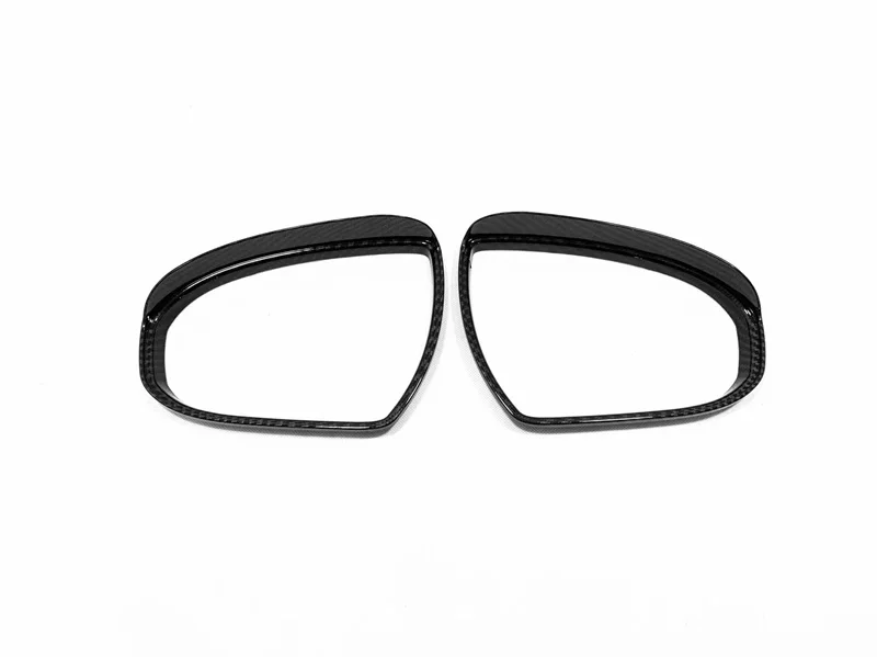 Carbon Fiber Black Для hyundai Tucson ABS карбоновое зеркало заднего вида, Накладка для бровей, аксессуары для стайлинга автомобилей, 2 шт - Цвет: Carbon Fiber Black