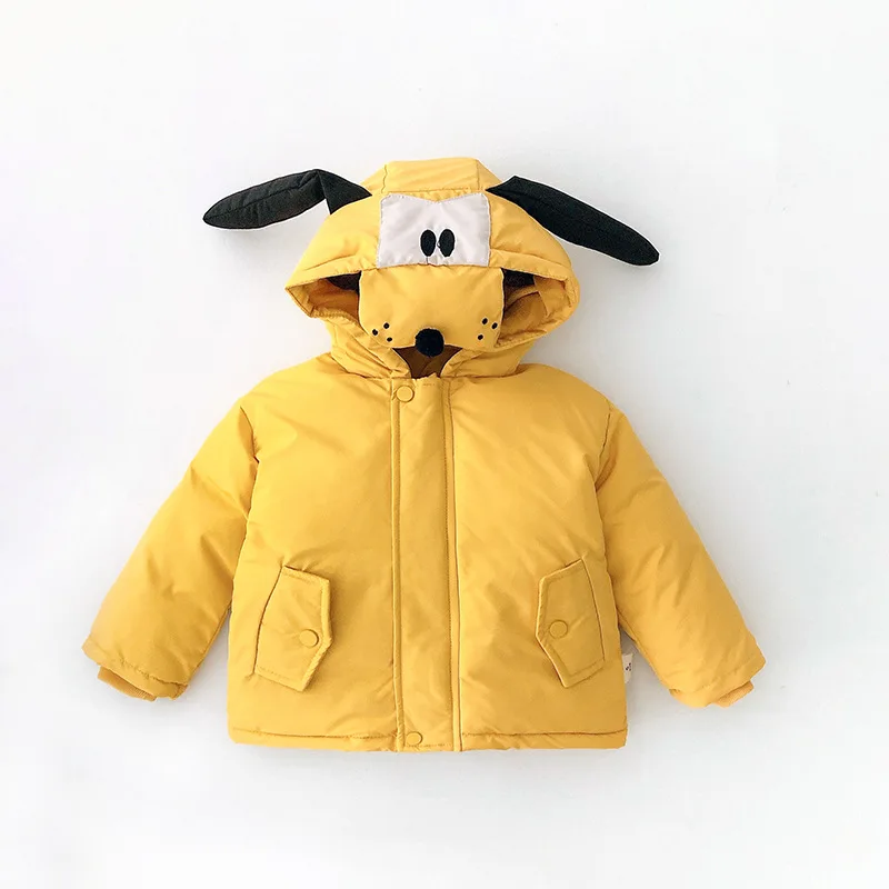 KINE панда Пёс из мультфильма детская зимняя куртка для детей Одежда для мальчиков-малышей для маленьких мальчиков ясельного возраста теплый Для детей 1, 2, 3, 4 лет старый с капюшоном 66-110 см