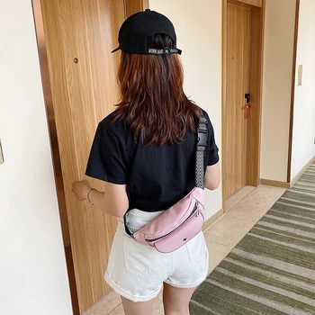 

Waist Purse Fanny Pack belt bags for women 2020 Sports Pockets running belt Purse Zipper Shoulder Chest messager Bag